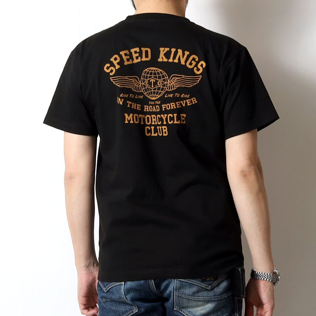 EIGHT-G(エイトジー) プリントTシャツ SPEED KINGS / 8ST-TS47 / 2026春夏 新作 / 半袖 ロゴTシャツ / アメカジ メンズ