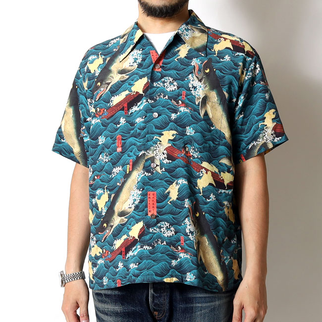SUN SURF(サンサーフ) 日本の意匠 歌川国芳 讃岐院眷属をして為朝をすくふ図 / SS39742 / 2026春夏 新作 / 東洋エンタープライズ / アロハシャツ ハワイアンシャツ / アメカジ メンズ