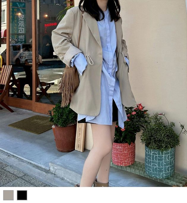 FLUGGE コットンビックシルエットコート　ベージュ FLUGGE コットンビックシルエットコート ベージュ