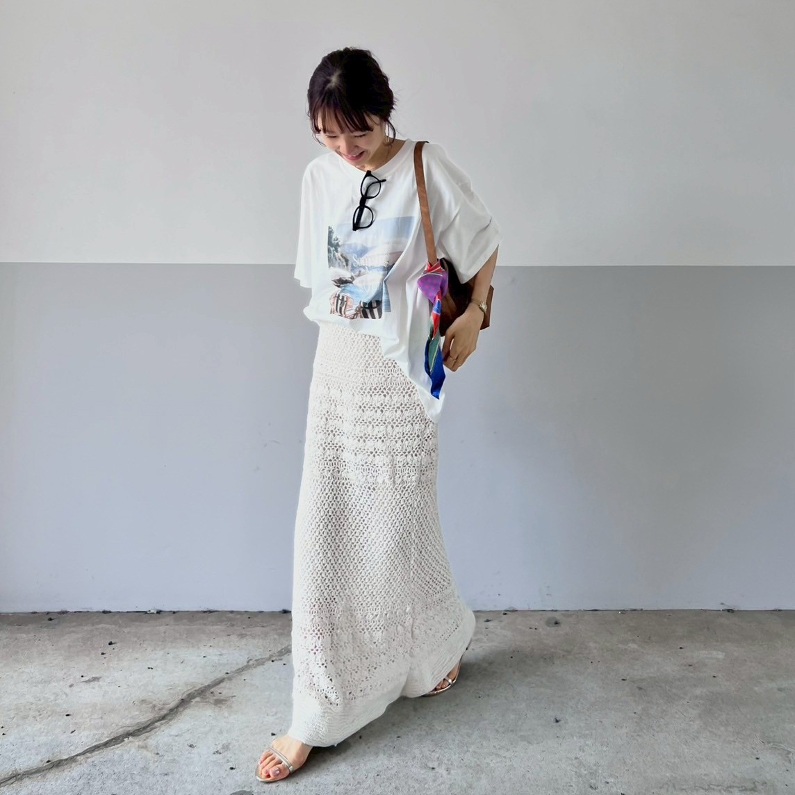 オーバーサイズフォトTシャツ | mayumi | Flugge