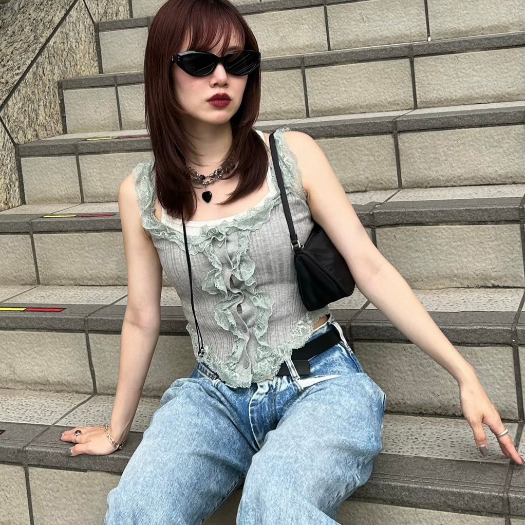 bibiy . ROSETTE TANK TOP ローズ タンクトップ bibiy . ROSETTE TANK TOP ローズ タンクトップ BIBIY. MADE