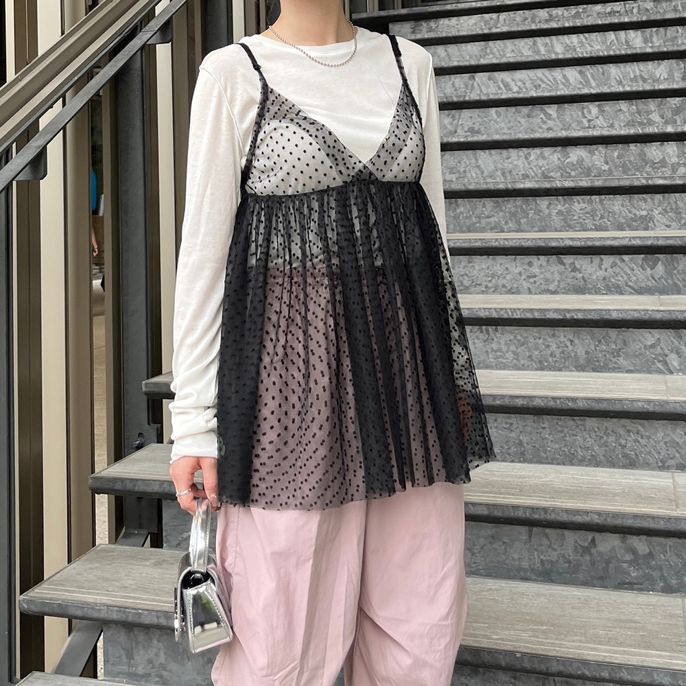 ☆関税/送料込み☆【NAMED COLLECTIVE】シアー メッシュ キャミ シアーチュールキャミソール | Nanami | Flugge