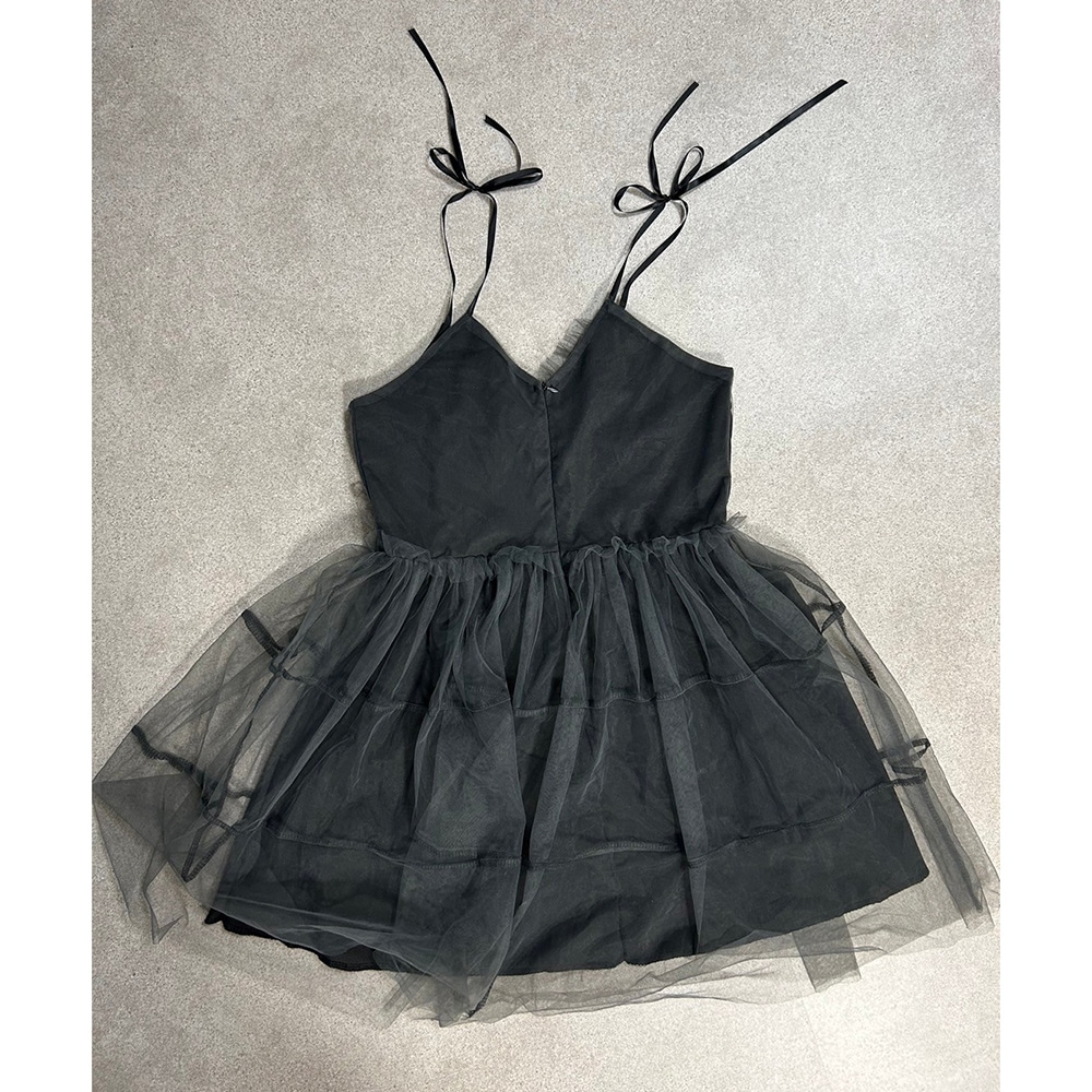 シフォン ノースリーブ キャミドレス r-2467 7/10 12:00再販】<br>シフォンキャミドレス | mai | Flugge