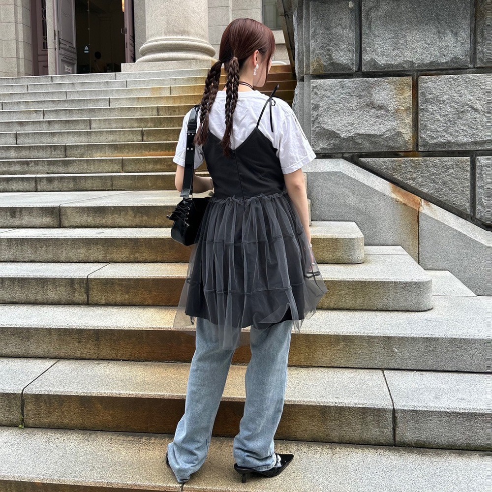 最終お値下げ中】THE URBAN BLANCHE シフォンキャミドレス