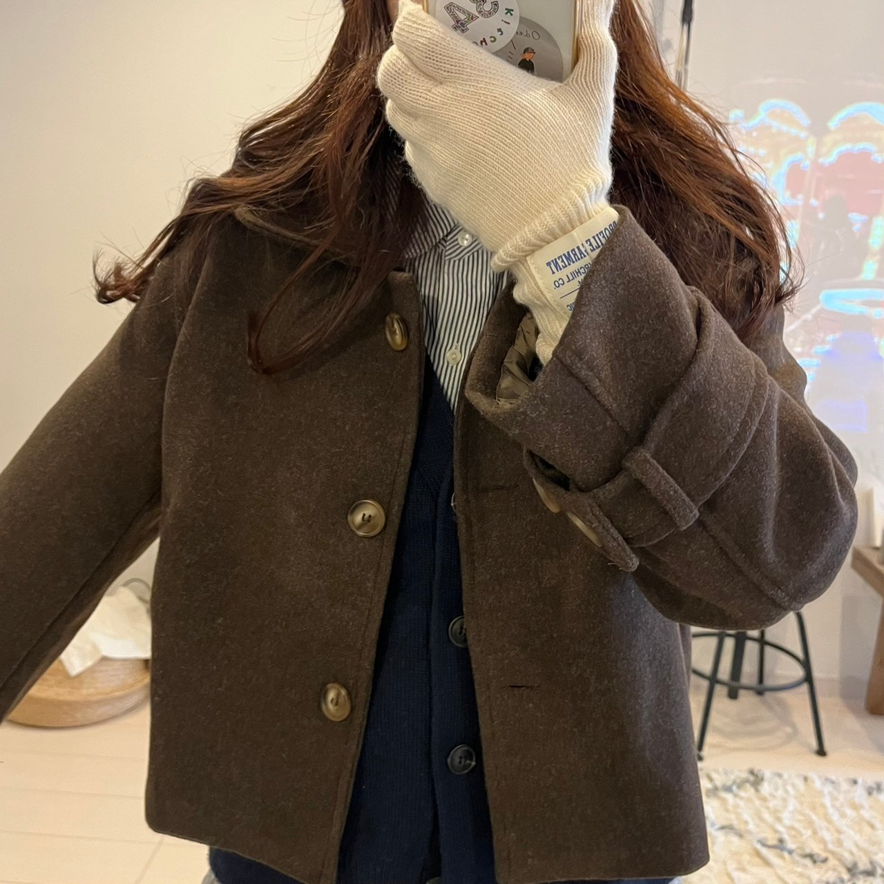 Laurel ESCADA】 ベルト付き 7分袖丈ジャケット