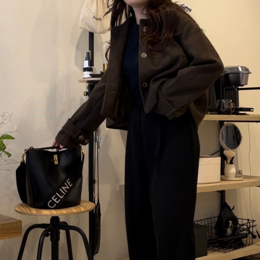 【最終SALE】PUBLIC TOKYO ベルト付きショートコート グレイスメモリータフタベルト付ショートコート｜KarLParkLane