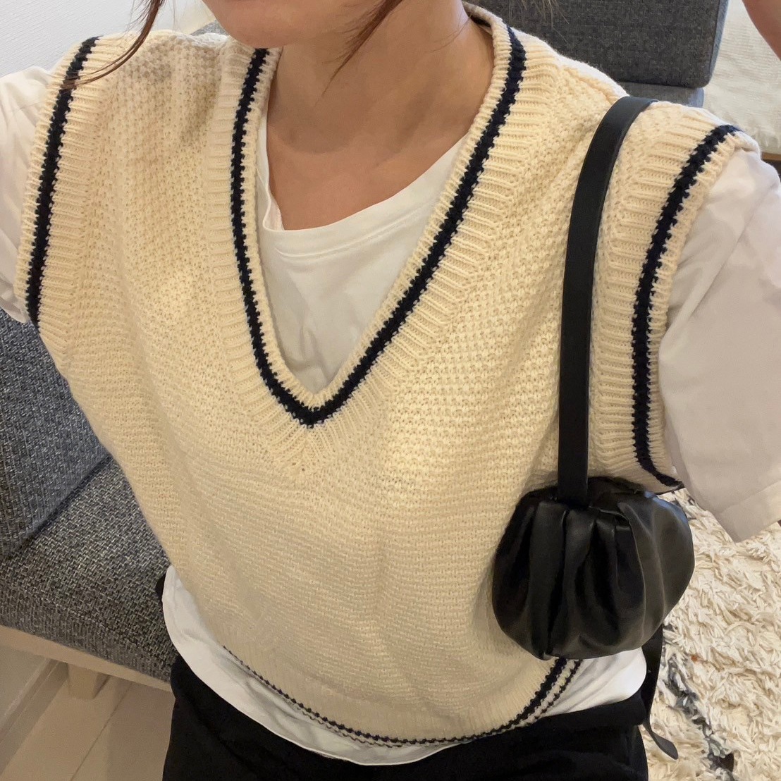 HGA-Q305/美品 RAffa MOLINA チルデンニットベスト M