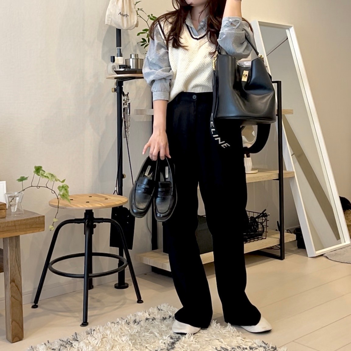 HGA-Q305/美品 RAffa MOLINA チルデンニットベスト M