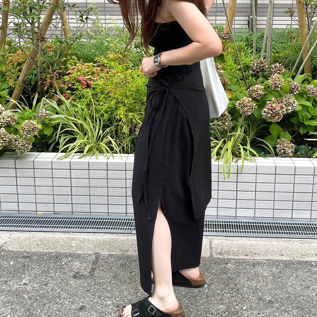 Leh (レー)  巻きスカートリネンパンツ 楽天市場】ワイドパンツ レディース 夏 ラップパンツ 巻き