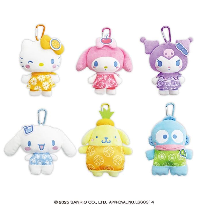 ★新品★【タイトー限定】サンリオキャラクターズフルーツポンチ柄がま口ポーチ 6種 サンリオキャラクターズ フルーツポンチ柄がま口ポーチ | 先月