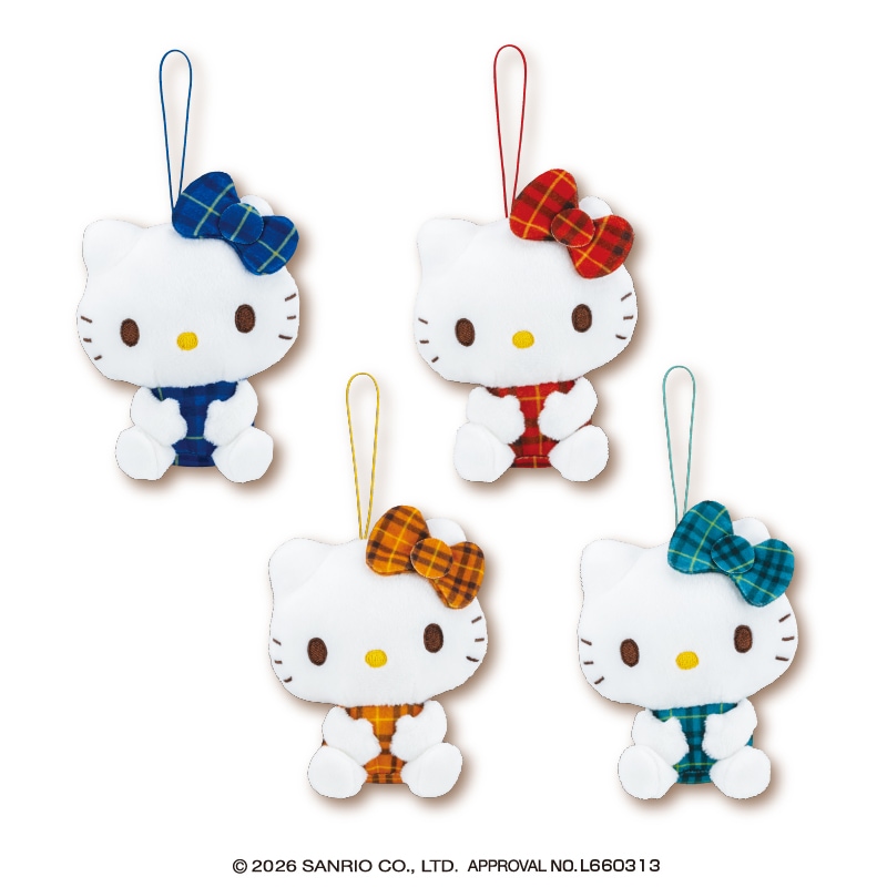 ハローキティ チェック×チェックおすわりマスコット | 先月・今月の