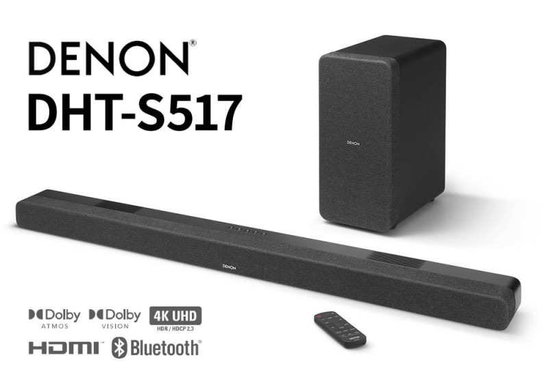 DENON - DHT-S517��DHTS517K�˥磻��쥹���֥����ե�����Dolby Atmos�б�3.1.2ch ������ɥС���D&M�ܼҤǤλ�İư��ͭ�ۡ�e�աں߸�ͭ��¨Ǽ��