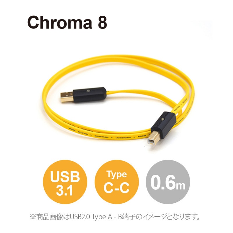 WIREWORLD - C3CC/0.6m（USB3.1ケーブル・C-C）＜Chroma 8＞《e