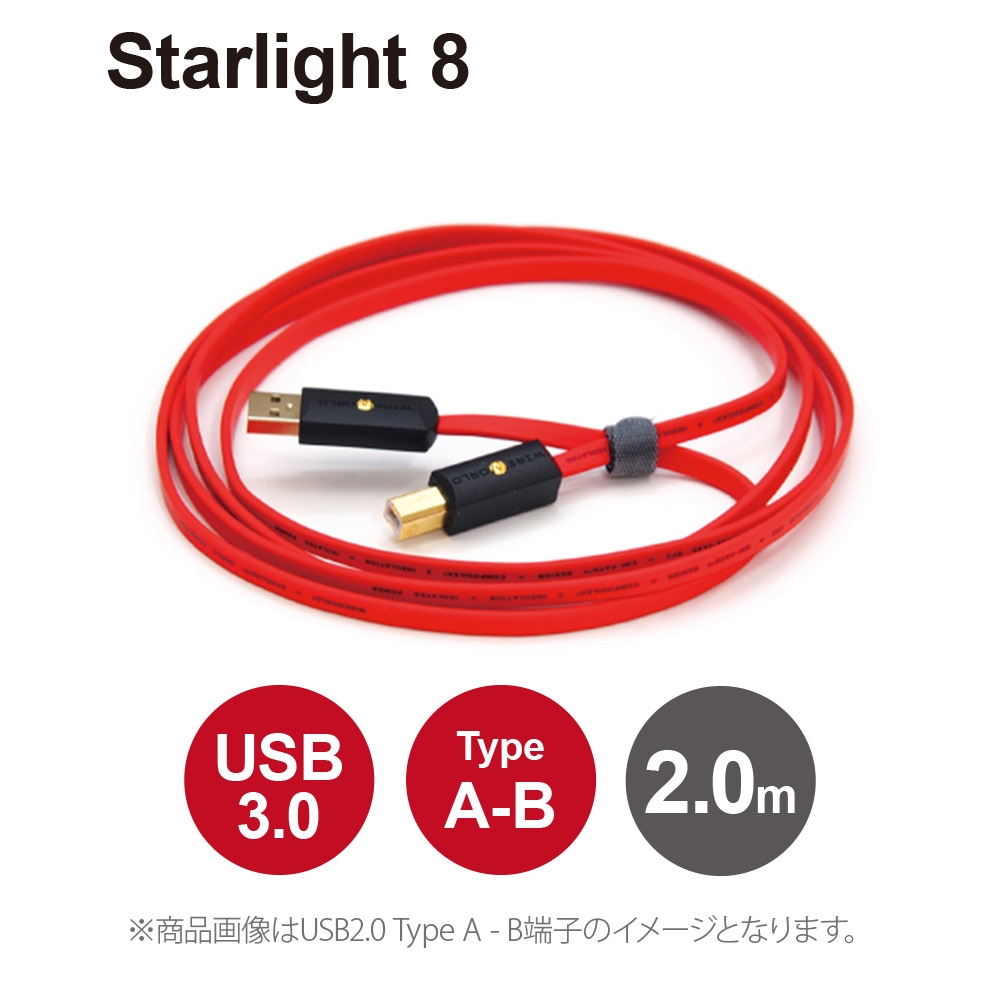 WIREWORLD STARLIGHT USB2.0 オーディオケーブル 3m WIREWORLD Starlight 8 (S2AB) USB2.0ケーブル | WIRE WORLD
