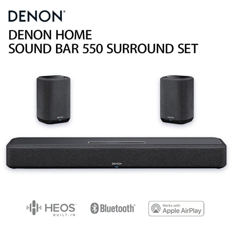 DENON - DENON HOME SOUND BAR 550 SURROUND SET/�֥�å���DENONHOMESB550SRSET�˥�����ɥС�+�磻��쥹���ԡ�����NV���åȡ�e�աں߸�ͭ��¨Ǽ��