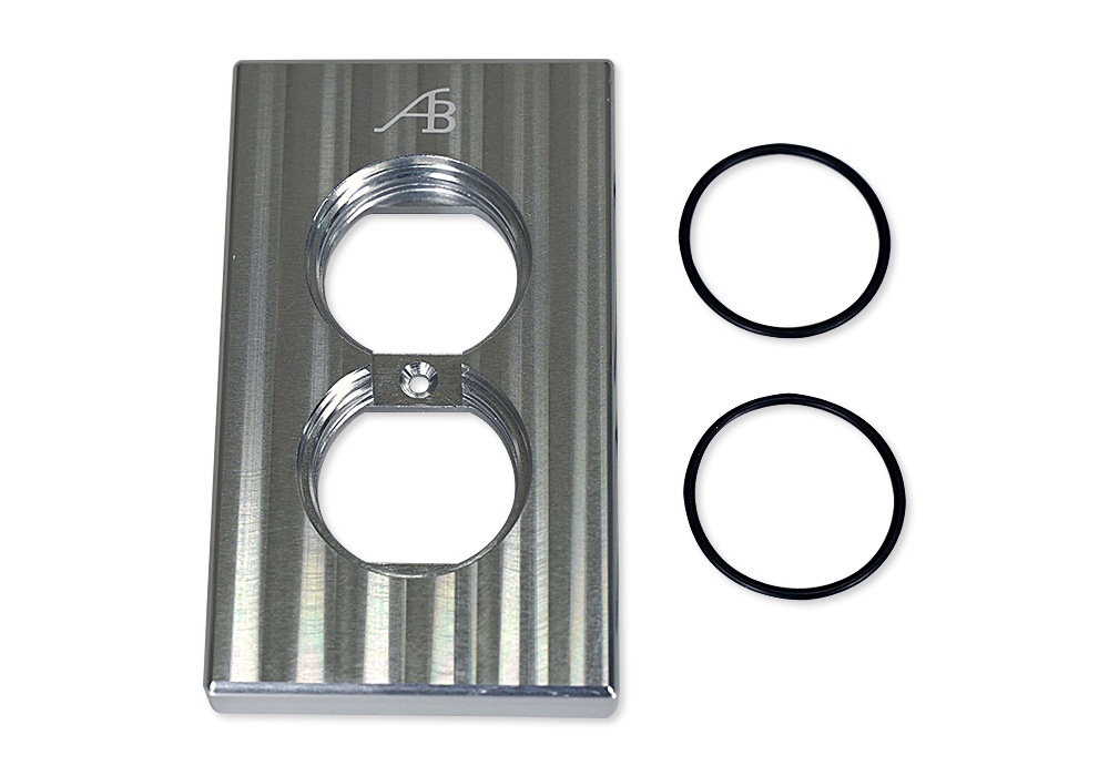 オーディオ用 コンセントプレート アルミ合金製 ヘビー級