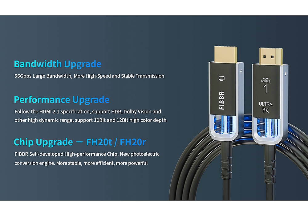 FIBBR - ULTRA 8K II/8.0m（8K対応・56Gbps・光ファイバーHDMIケーブル