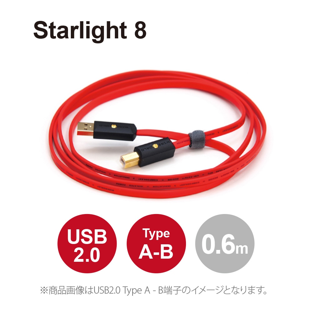 WIREWORLD STARLIGHT USB2.0 オーディオケーブル 3m WIREWORLD Starlight 8 (S2AB) USB2.0ケーブル | WIRE WORLD | シマムセン