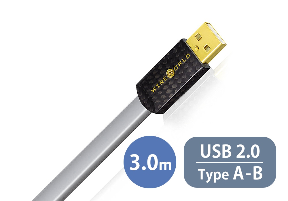 WIREWORLD - P2AB/3.0m（USB2.0ケーブル・A-B）＜Platinum