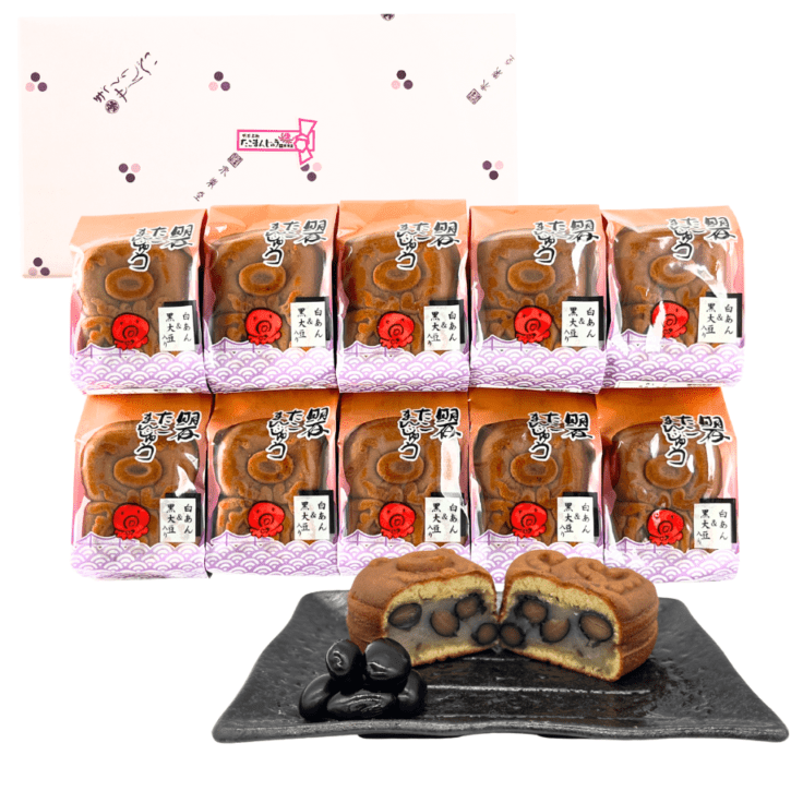 たこまんじゅう（黒豆＆白あん） 10個入