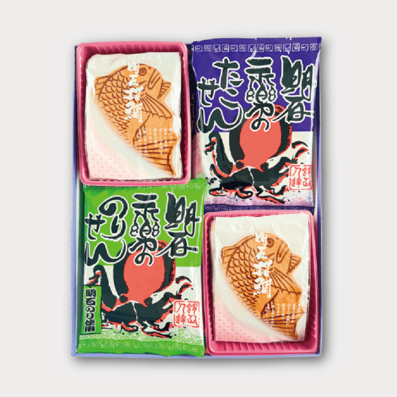 明石桜鯛せんべいとたこせんとのりせん詰め合わせ