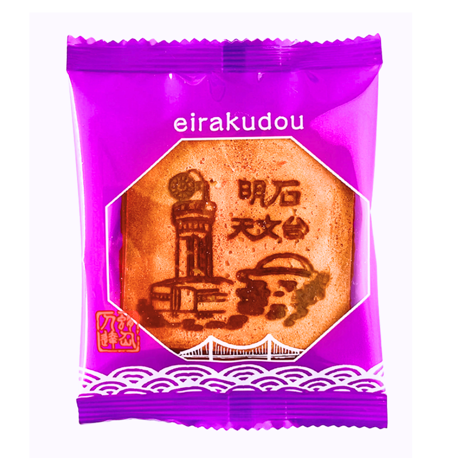 玉子せんべい　明石柄 焼き印アソート　2枚×6袋入り箱