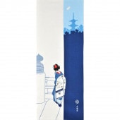 手ぬぐい「月夜の舞妓」（オフ/ブルー）