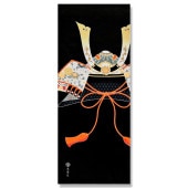 手ぬぐい「兜」（ブラック/グリーン）