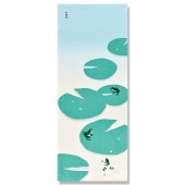 手ぬぐい「睡蓮に蛙」