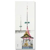 手ぬぐい「墨絵・祇園祭」