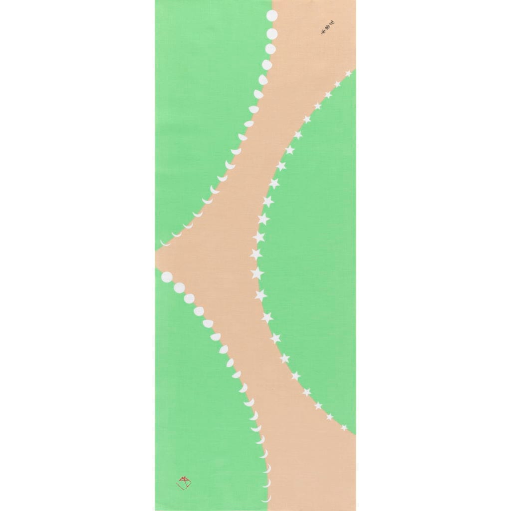 手ぬぐい「月星（つきほし）青竹」