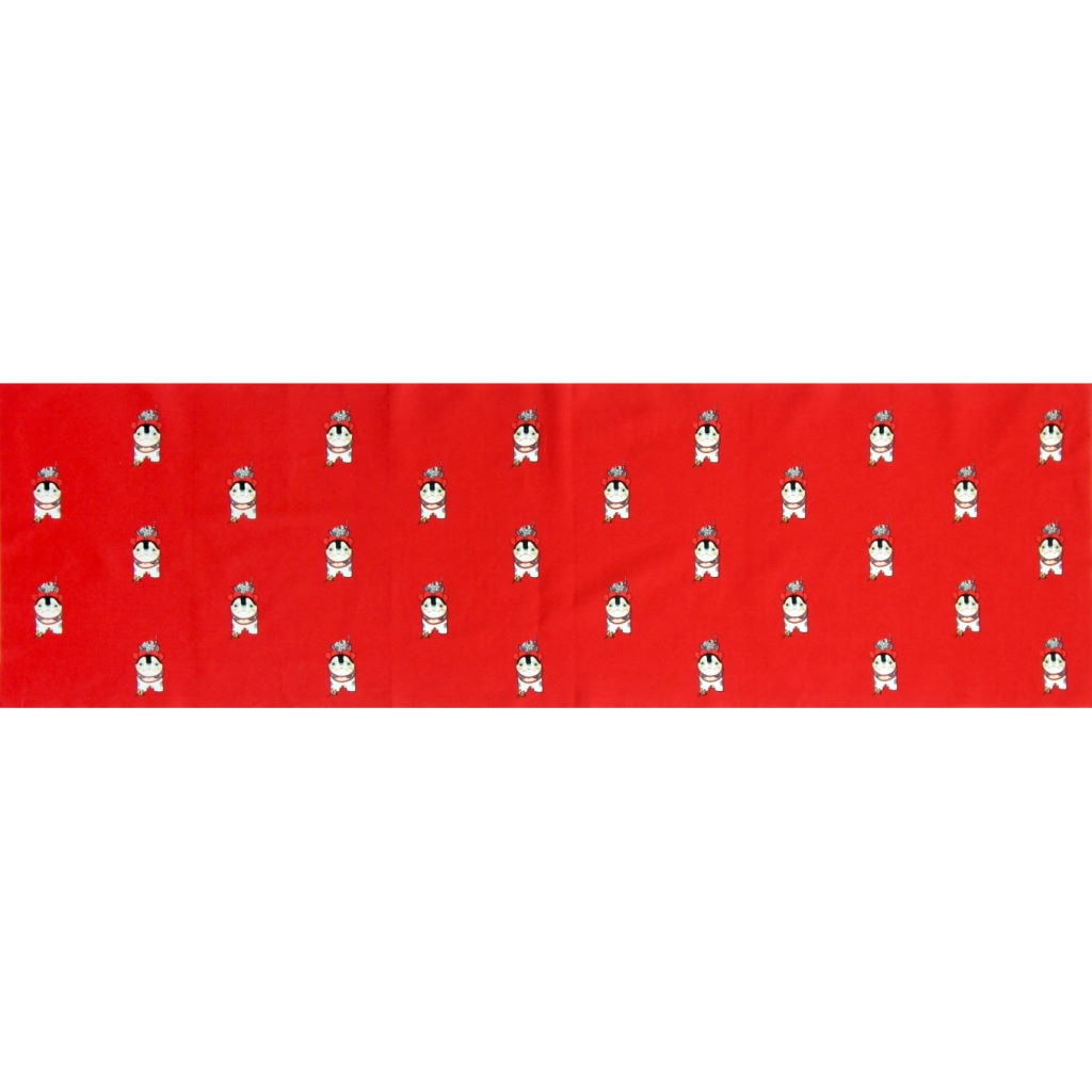 手ぬぐい総柄120㎝「MINIMOMO」（レッド）