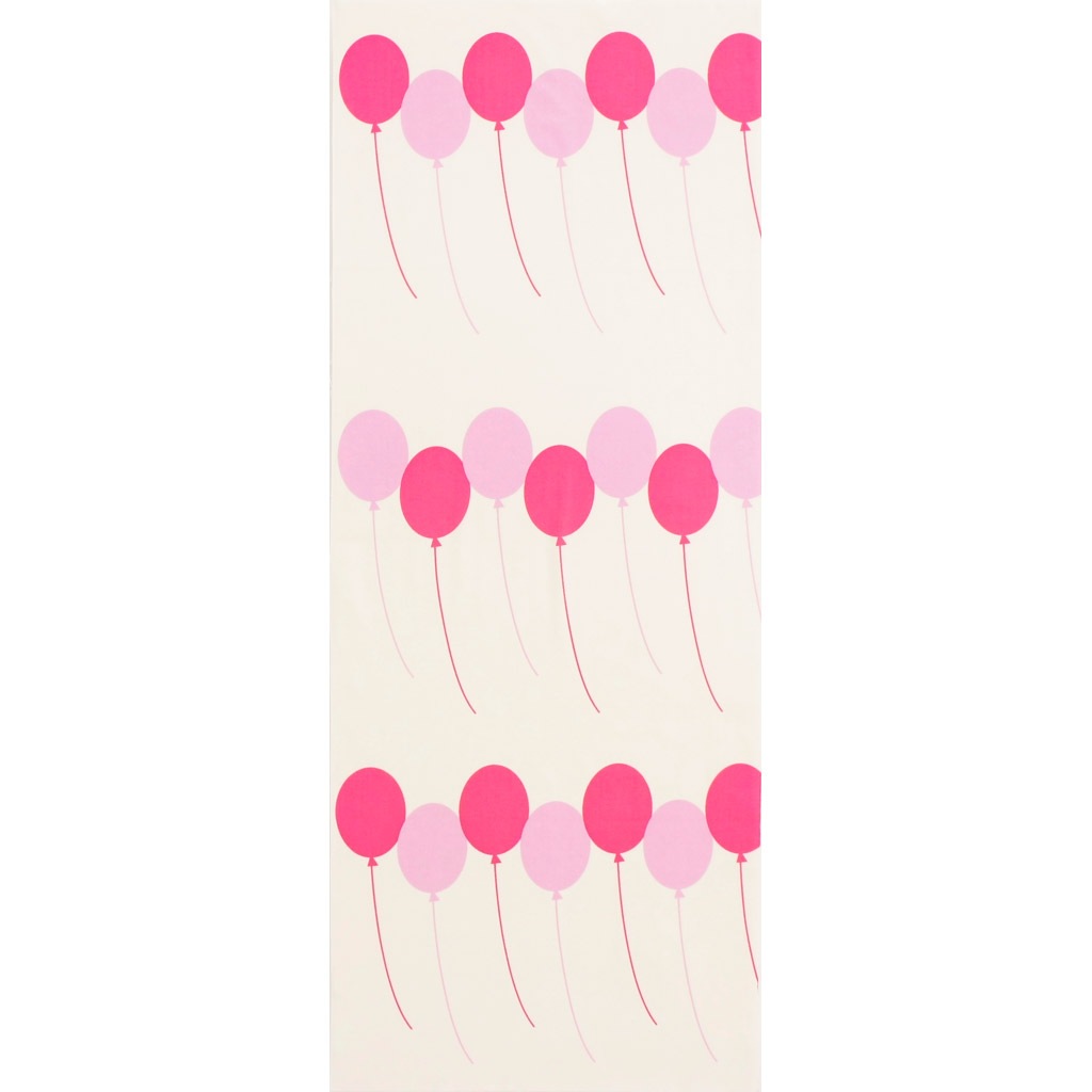 手ぬぐい総柄90㎝「風船」（オフホワイト/ピンク）