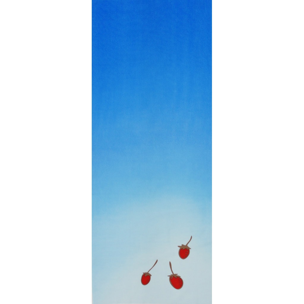 手ぬぐい総柄90㎝「ぼかし苺」（ブルー）