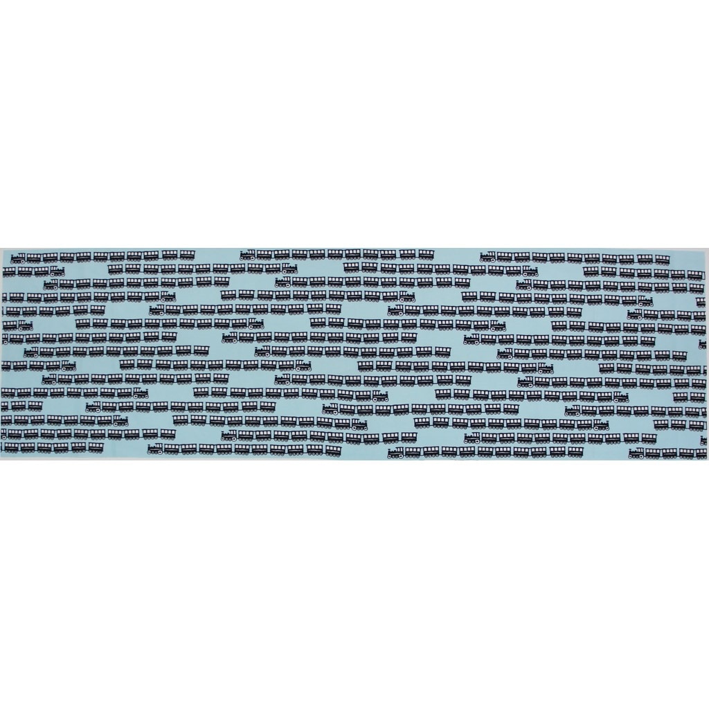 手ぬぐい総柄120㎝「汽車」（ブルー）