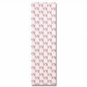 手ぬぐい総柄120cm「グラスとリンゴ」（オフホワイト/ピンク）