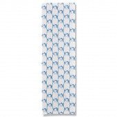 手ぬぐい総柄120cm「グラスとリンゴ」（オフホワイト/ブルー）