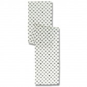 ガーゼ180cm 「ラブリ紋　縦」（ホワイト/ブラック）