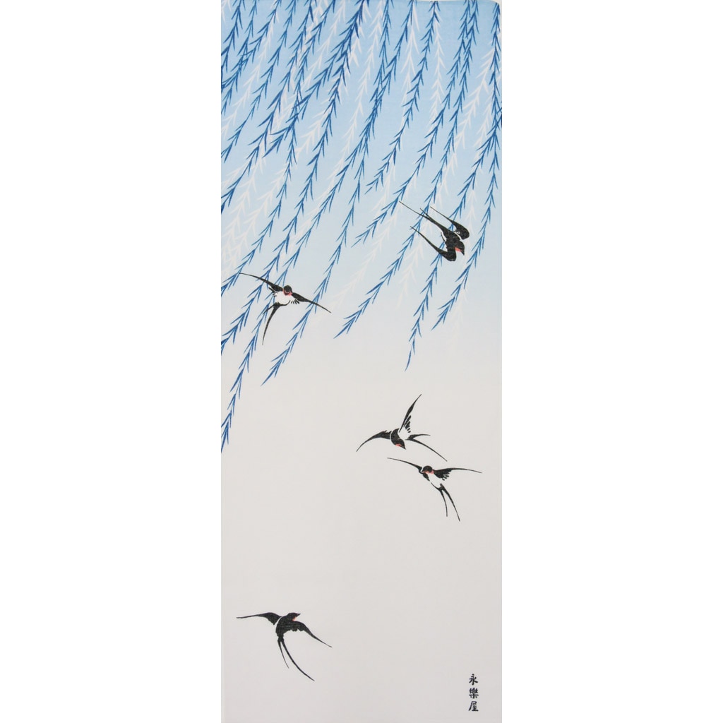 ガーゼ90㎝ 「柳に燕」