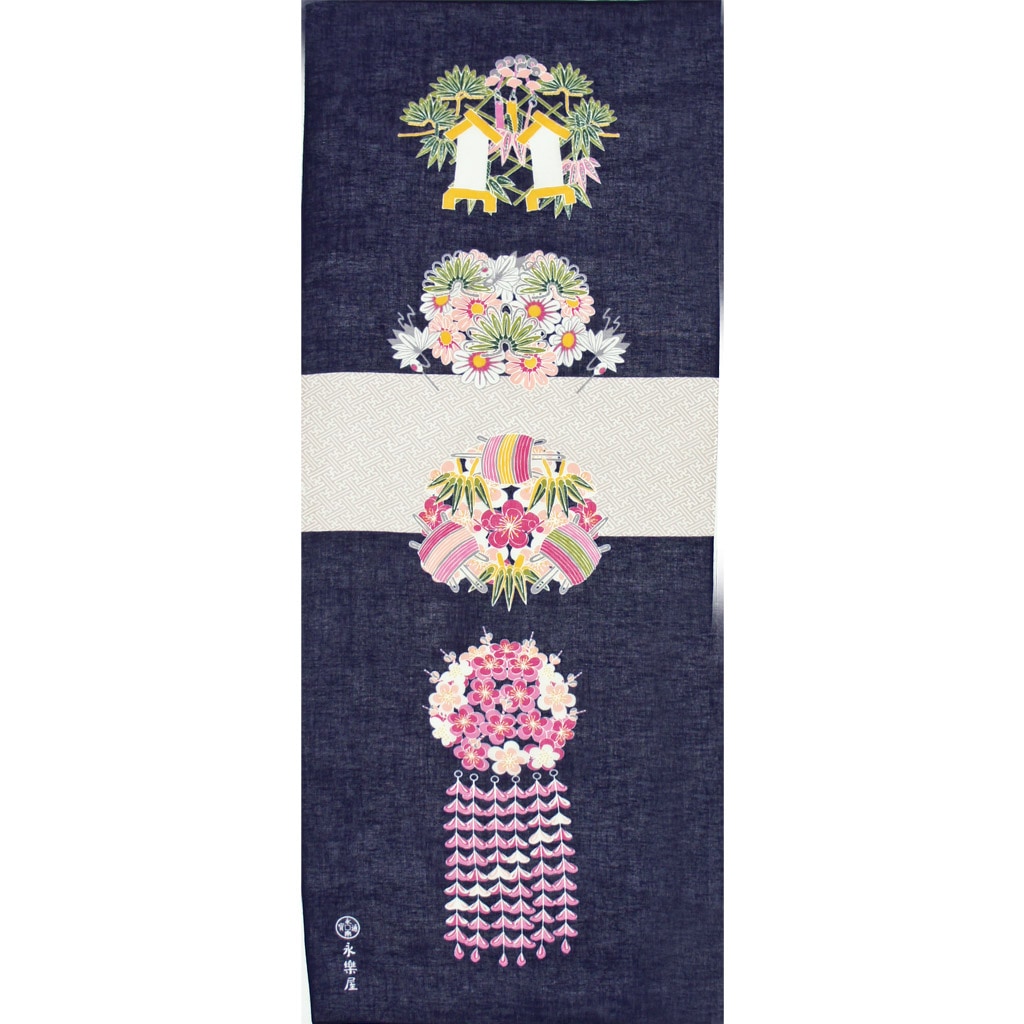 ガーゼ90㎝「舞妓さんの花かんざし　冬」