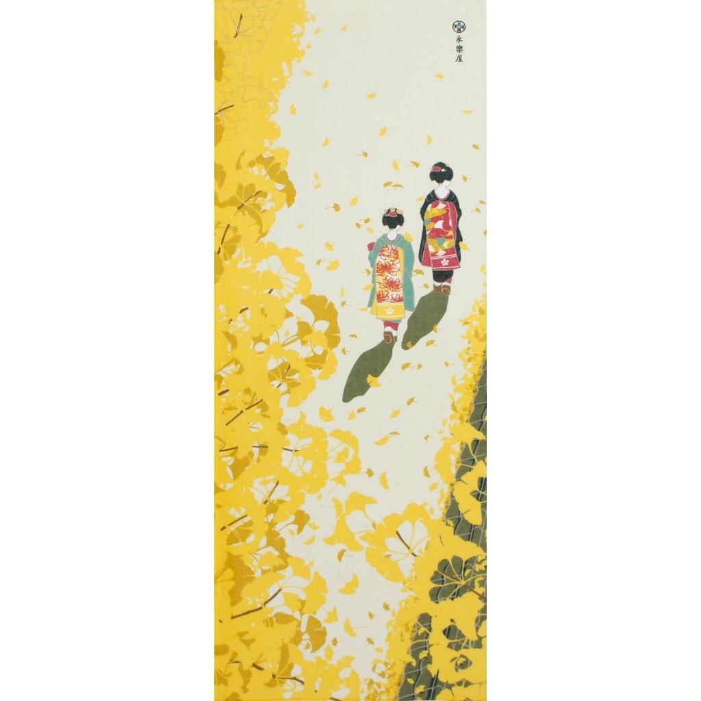 ガーゼ90㎝ 「さくらんぼ」（ベージュ） | ガーゼ手ぬぐい,長さ 90cm