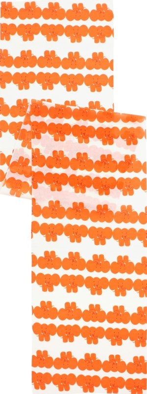 ガーゼ180㎝ 「ゾウ」（オフホワイト/オレンジ）