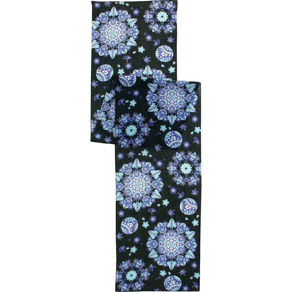 ガーゼ180㎝ 「万華鏡」（ブルー）