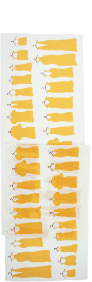 ガーゼ180cm 「ドレス」（オフ/イエロー）