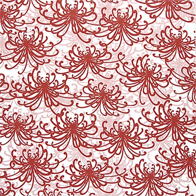 大風呂敷 「乱菊」（オフ/レッド）