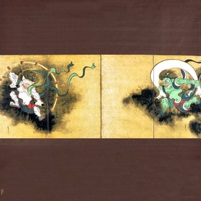 大風呂敷 「風神雷神」（化粧箱付）/尾形光琳
