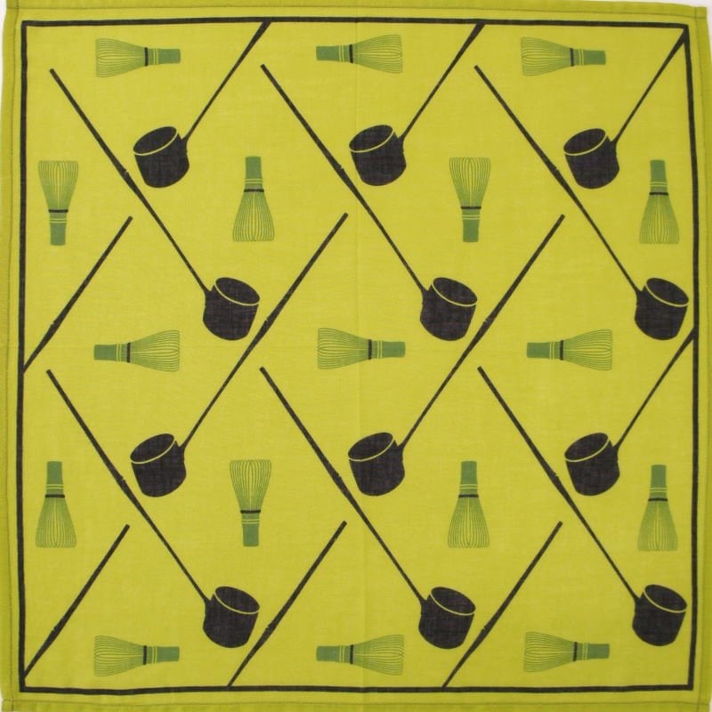 ガーゼハンカチ 「茶道具文」