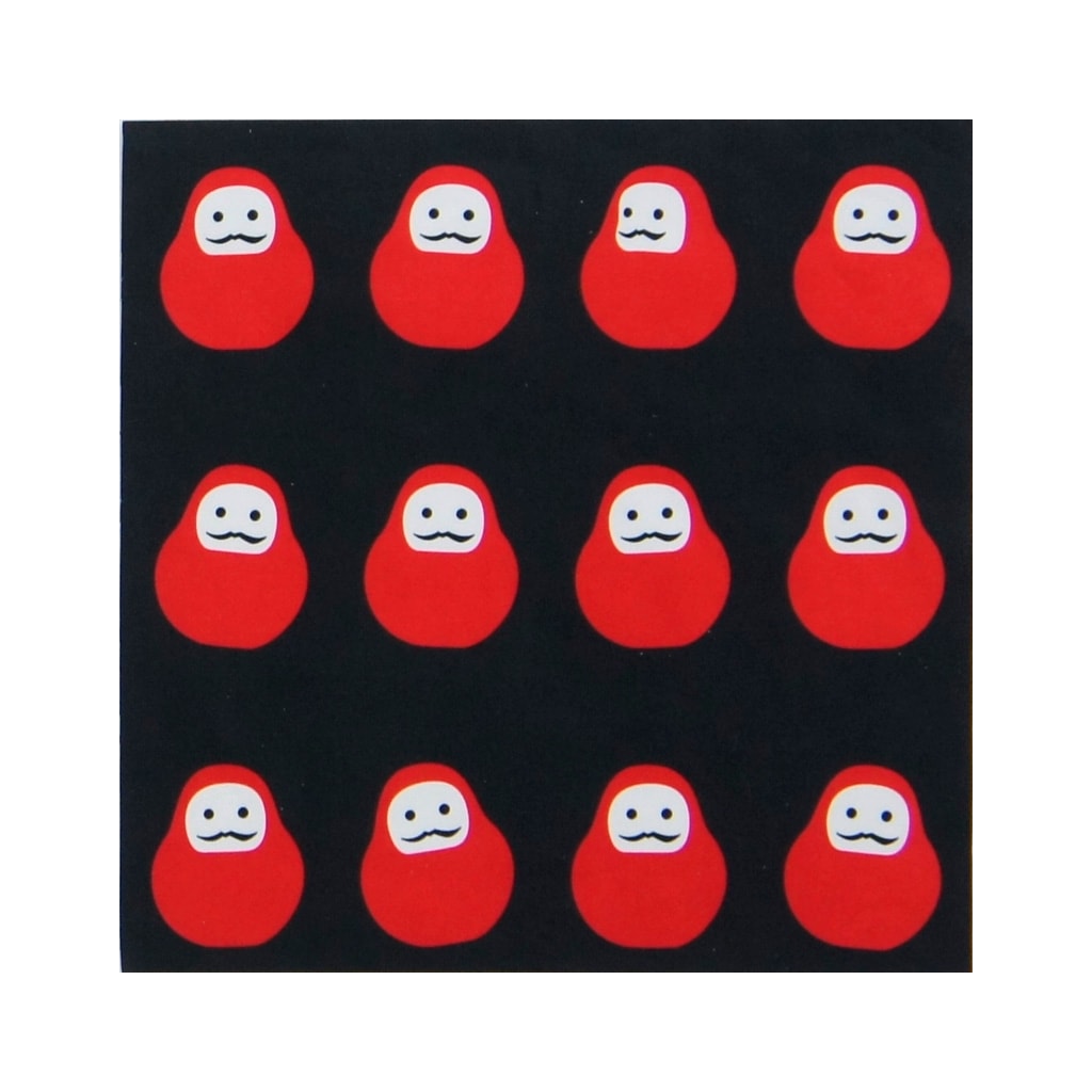 クリーニングクロス（大）「だるま」（ブラック）