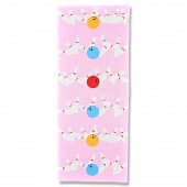 手ぬぐい総柄90cm「ボウリング」（ピンク/レッド）