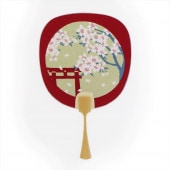 都うちわ 並型（小） 「京の四季・春」